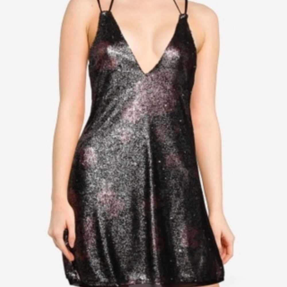 Free people moody Floral sequins combo dress - Picture 5 of 7